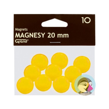 Magnesy 20mm GRAND żółte (10szt.) 130-1691 GRAND