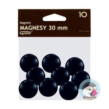 Magnesy 30mm GRAND czarne (10szt.) 130-1694 GRAND