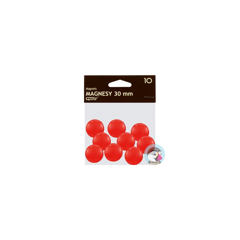 Magnesy 30mm GRAND czerwone (10szt.) 130-1695 GRAND