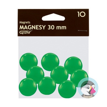 Magnesy 30mm GRAND zielone (10szt.) 130-1697 GRAND