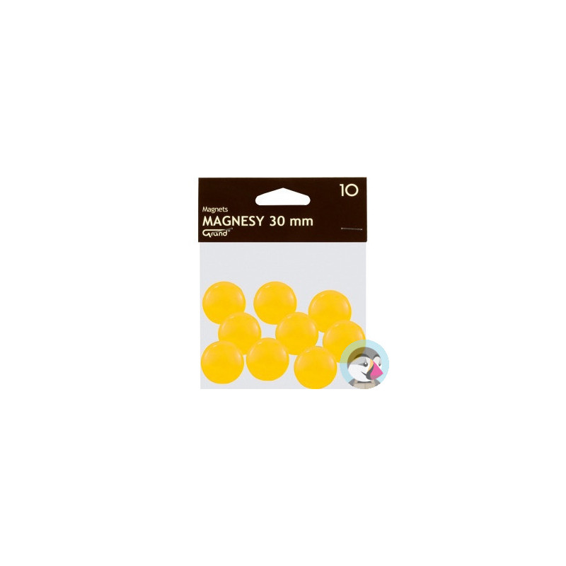 Magnesy 30mm żółte (10szt.) 130-1698 GRAND
