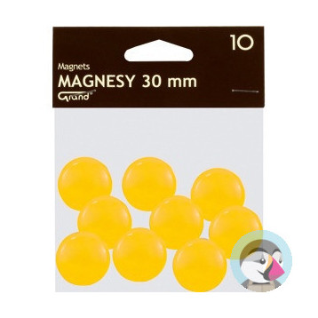 Magnesy 30mm żółte (10szt.) 130-1698 GRAND