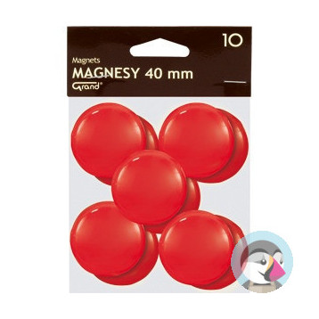Magnesy 40mm czerwone (10szt.) 130-1701 GRAND