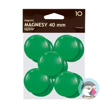 Magnesy 40mm zielone (10szt.) 130-1703 GRAND