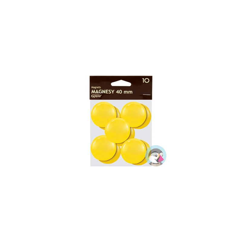 Magnesy 40mm żółte (10szt.) 130-1704 GRAND
