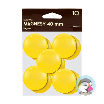 Magnesy 40mm żółte (10szt.) 130-1704 GRAND