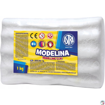 Modelina termoutwardzalna 1kg biała 304111012 ASTRA