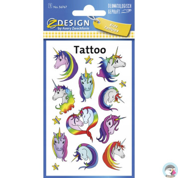 Naklejki tatuaże dla dzieci JEDNOROŻEC 56767 Z-DESIGN KIDS TATTOO AVERY ZWECKFORM