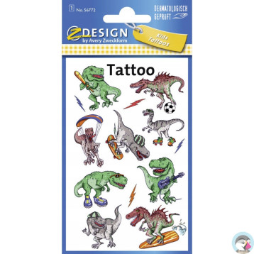 Naklejki tatuaże dla dzieci DINOZAURY 56772 Z-DESIGN KIDS TATTOO AVERY ZWECKFORM