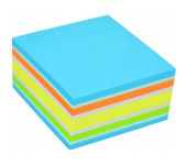 Bloczek STICKN 76x76mm 400k mix niebieski/zielony 21538