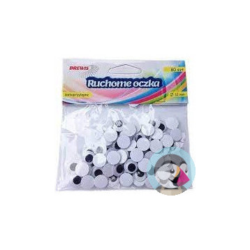 Oczka ruchome 12mm samoprzylepne (80szt) RO8 BREWIS