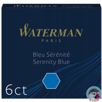 Naboje WATERMAN krótkie niebieskie S0110950