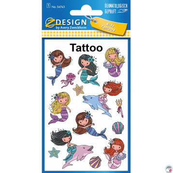 Naklejki tatuaże dla dzieci SYRENKI 56763 Z-DESIGN KIDS TATTOO AVERY ZWECKFORM
