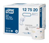 Papier toaletowy TORK T6 Premium Soft compact (27 rolek) biały 2w 90m 127520 celuloza+makulatura