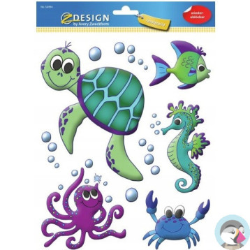 Naklejki foliowe Z-Design na okno MORSKIE ZWIERZĘTA 54994 AVERY ZWECKFORM