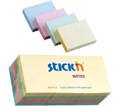 Bloczek samoprzylepny 38x51mm 100k mix pastelowy (12szt) STICK`N 21531