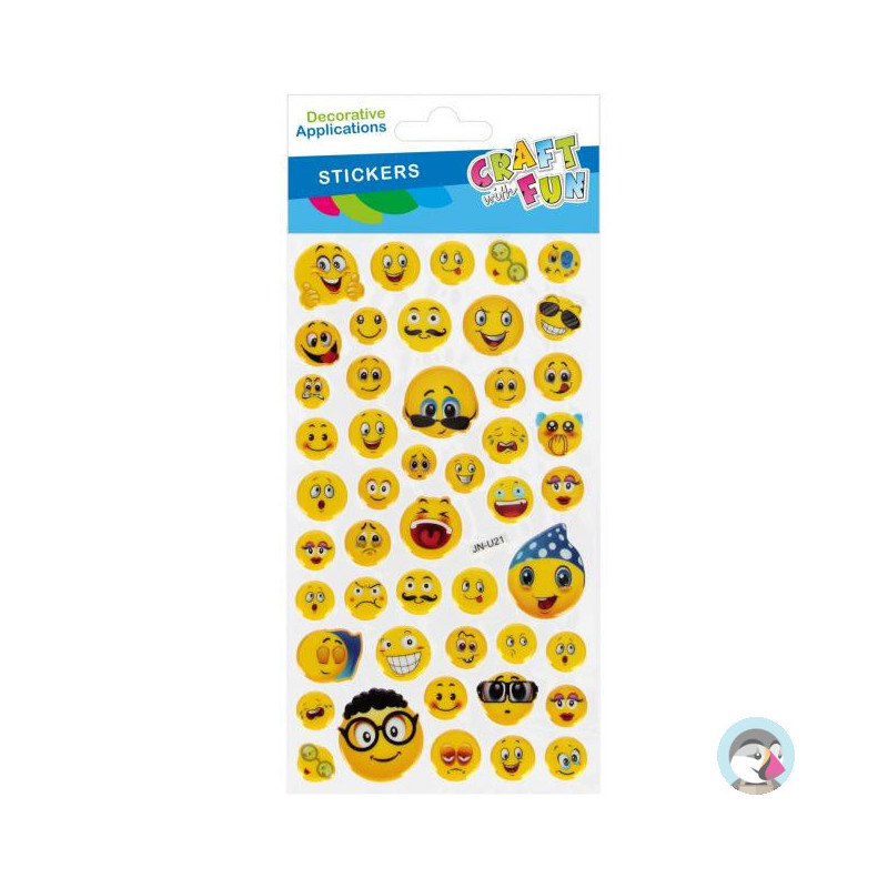 Naklejki emotki puffy 90x205mm 567336 CRAFT WITH FUN