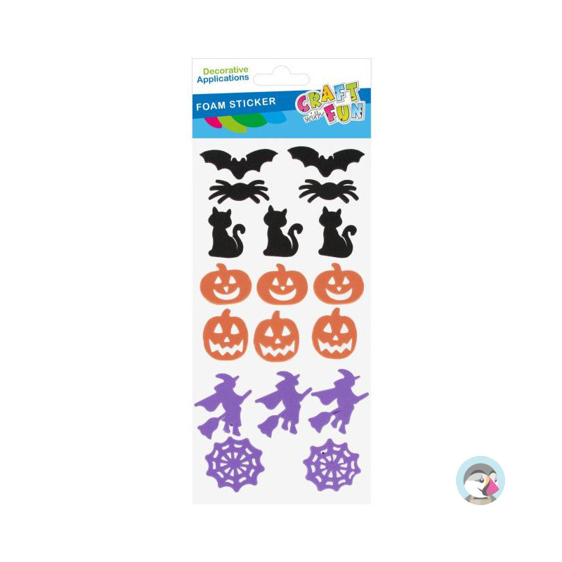 Naklejki piankowe Halloween mix 18szt. 572679 CRAFT WITH FUN