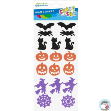 Naklejki piankowe Halloween mix 18szt. 572679 CRAFT WITH FUN