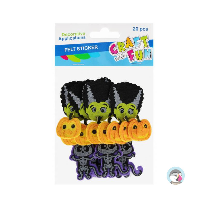 Naklejki filcowe Halloween mix 20szt. 572680 CRAFT WITH FUN