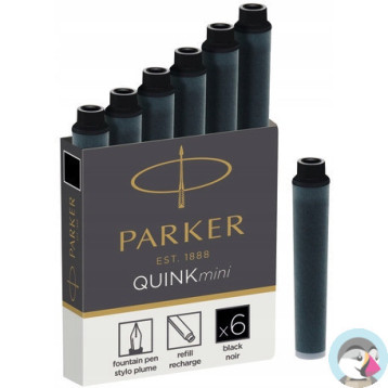 Naboje mini czarne (6szt.) 1950407 PARKER