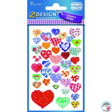 Naklejki kreatywne Serca 55811 Z-DESIGN CREATIV E AVERY ZWECKFORM