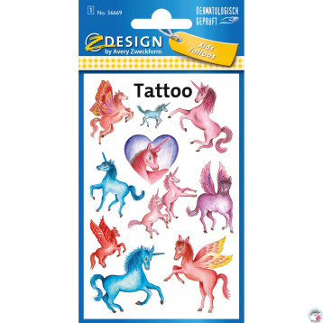 Naklejki tatuaże dla dzieci PEGAZY 56669 Z-DESIGN KIDS TATTOO AVERY ZWECKFORM