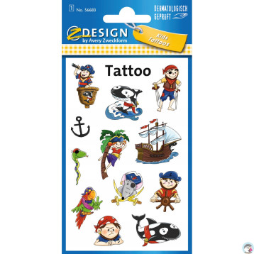 Naklejki tatuaże dla dzieci PIRACI 56683 Z-DESIGN KIDS TATTOO AVERY ZWECKFORM