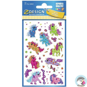 Naklejki dla dzieci BROKATOWE KONIKI 56063 Z-DESIGN AVERY ZWECKFORM