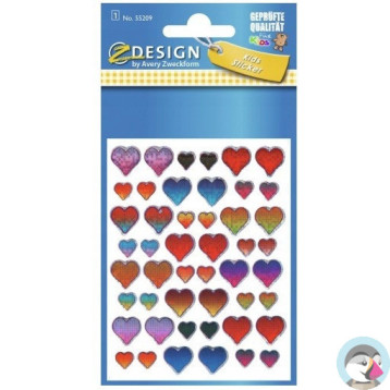Naklejki dla dzieci Serca 3D 55209 Z-DESIGN KIDS AVERY ZWECKFORM