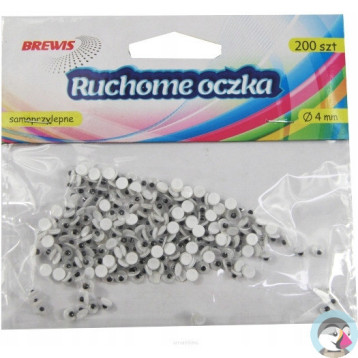 Oczka ruchome okrągłe 4mm (200 szt.) BREWIS RO22