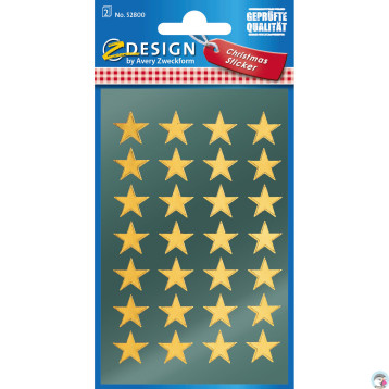 Naklejki Z-Design - złote gwiazdy 52800 AVERY ZWECKFORM