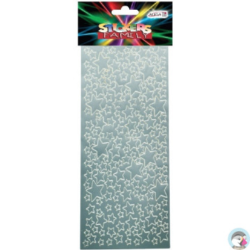 Naklejki gwiazdki złote/srebrne 10 cm x 23 cm NKX-5368 ALIGA