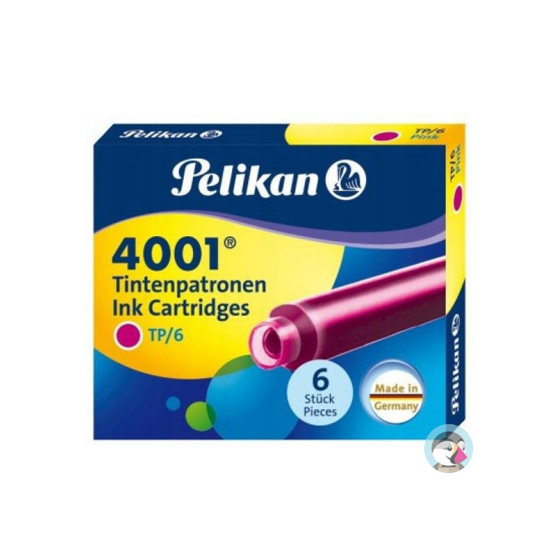 Naboje krókie ciemne różowe (6szt.) 100435993 PELIKAN