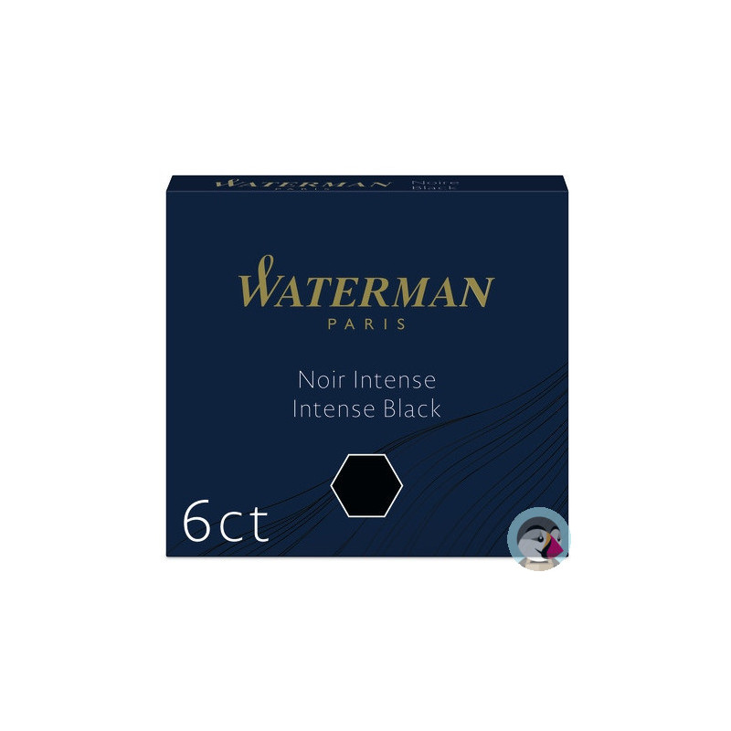 Naboje krótkie WATERMAN (6 sztuk) czarne 2052011 / S0110940