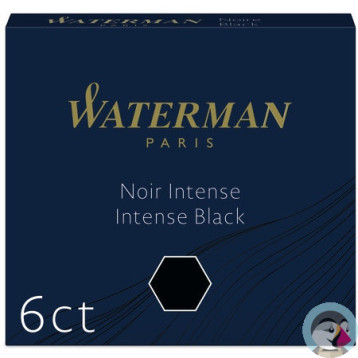 Naboje krótkie WATERMAN (6 sztuk) czarne 2052011 / S0110940