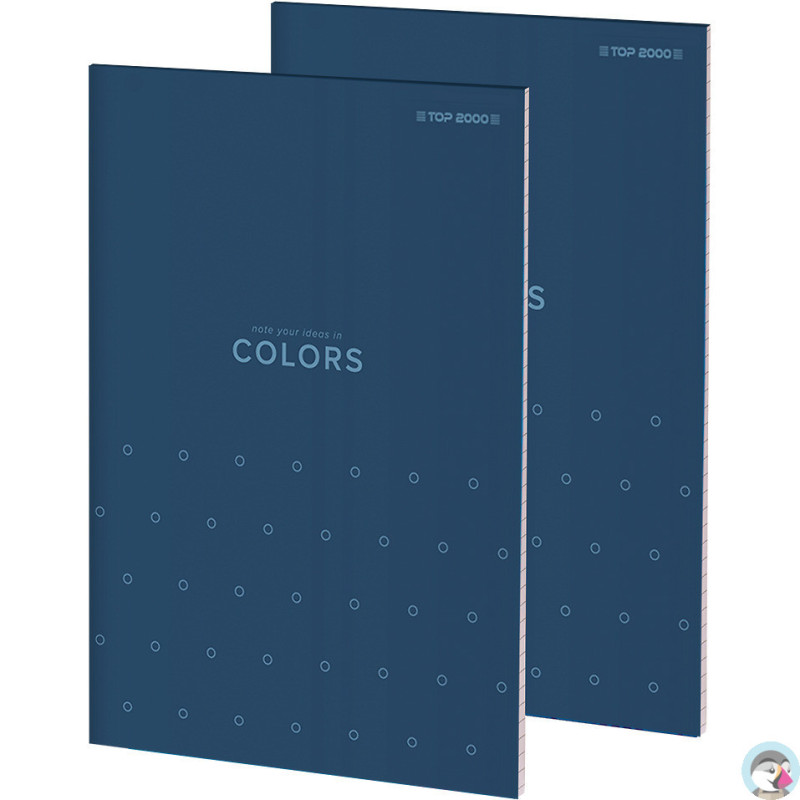 Blok notatnikowy w kratkę A6 notatnik 50 kartek klejony COLORS 400169237 TOP 2000