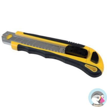 Nóż pakowy PROFESSIONAL z blokadą żółto-czarny, gumowa rękojeść 7948001PL-99 DONAU