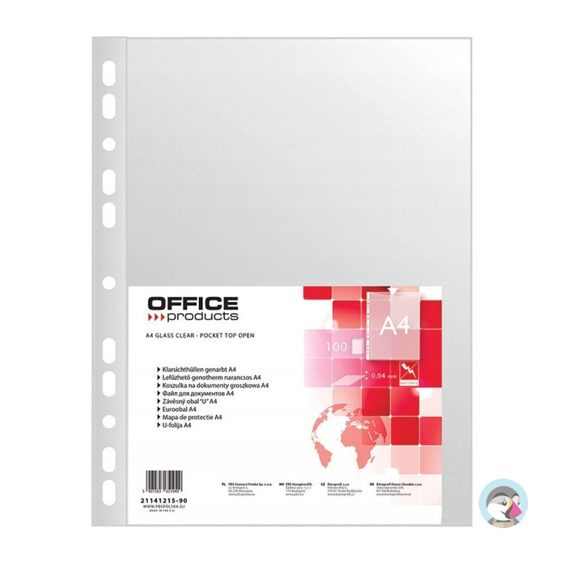 Koszulka groszkowa A4 40mic. (100szt.) 21141215-90 OFFICE PRODUCTS
