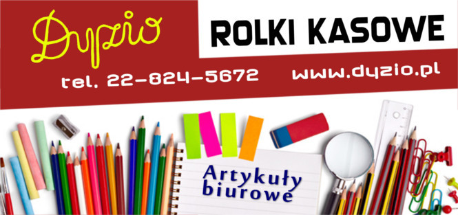 1.Rolki kasowe, artykuły biurowe